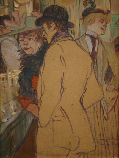 Alfred la Guigne door Henri de Toulouse Lautrec